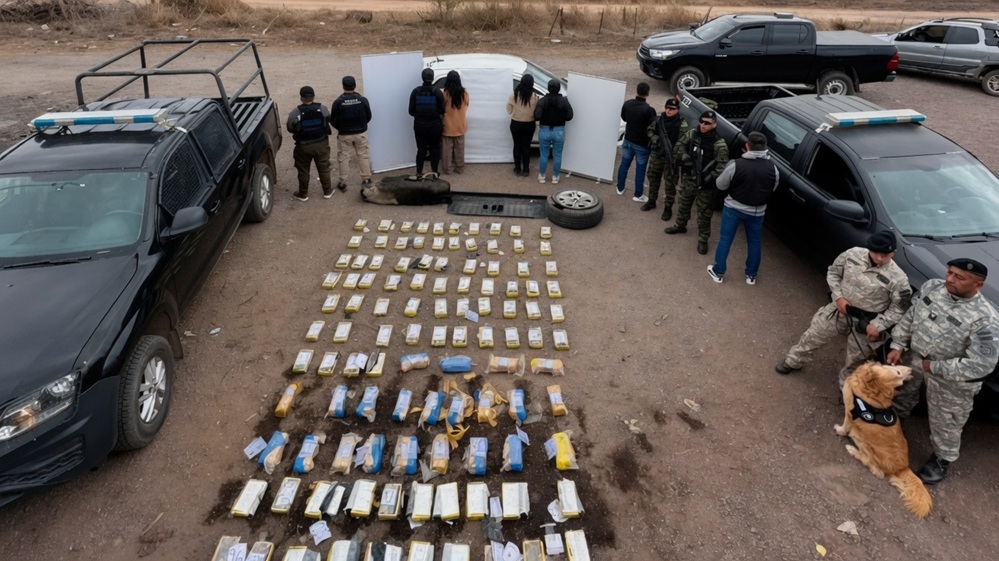 Golpe al narcotráfico en Salta: secuestran más de 190 kilos de cocaína y detienen a siete integrantes de una organización